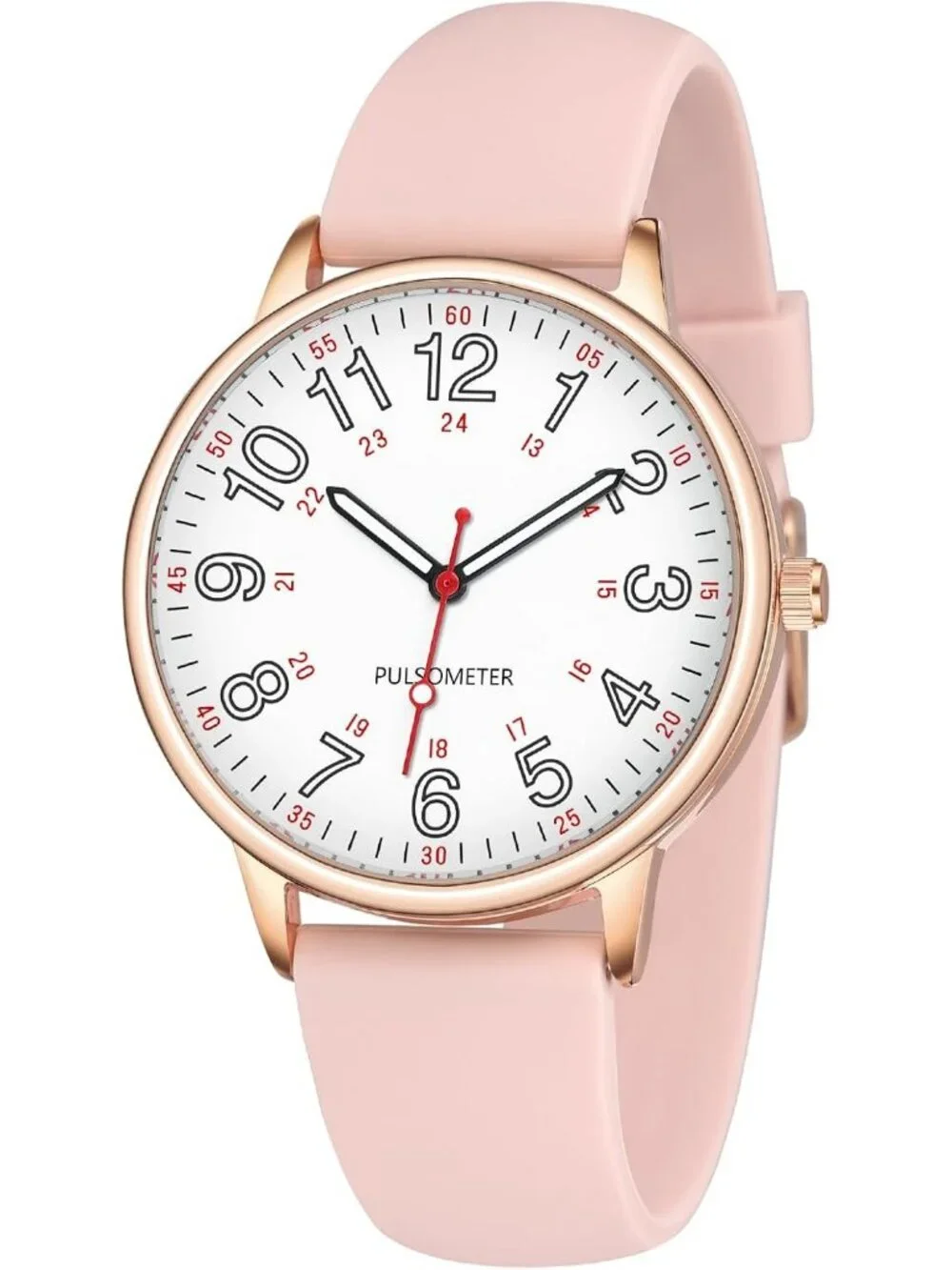 Unisex Rose Gold Waterproof Analog Luminouse Easy Read Dial Quartz Wrist Watch